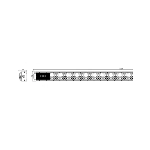 Rampe incurvée 231 LEDs - 12800 Lumens - 175W - 12/24V