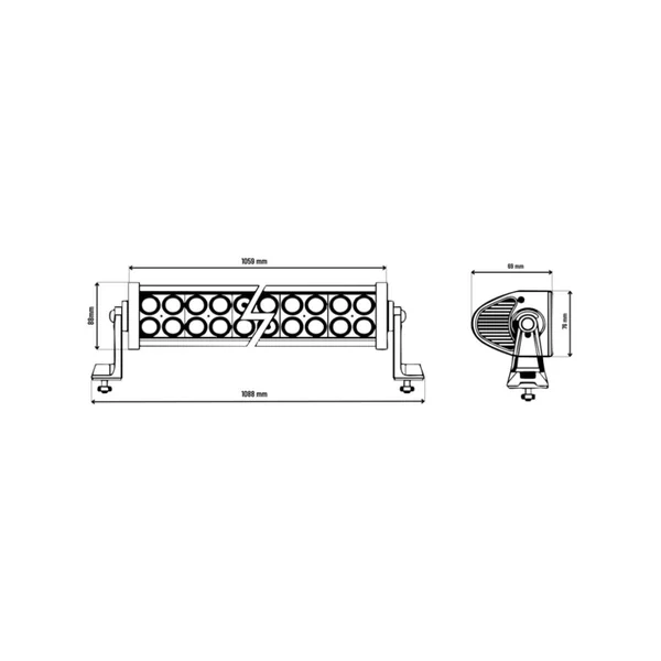 Rampe LEDs Combo 180W - 96 + 48 LEDs