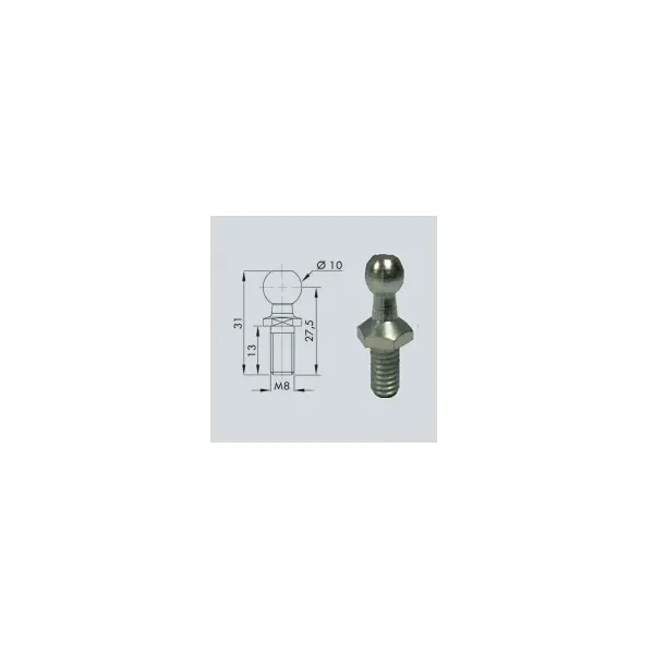 Rotule diamètre 10 (M8-Acier-27mm)