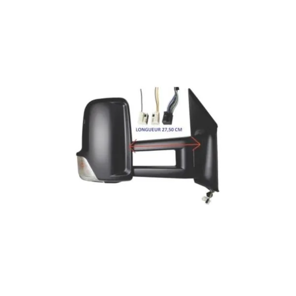 Rétroviseur droit électrique pour MERCEDES SPRINTER III depuis 2018 (W907-W910), bras extra long, dégivrant, noir, Neuf