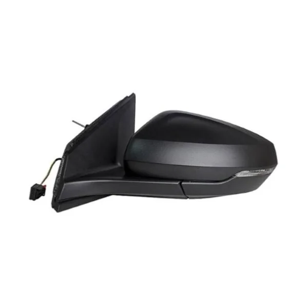 Rétroviseur gauche manuel pour VOLKSWAGEN POLO VI phase 1, 2017-2021, asphérique, feu clignotant, noir, Neuf