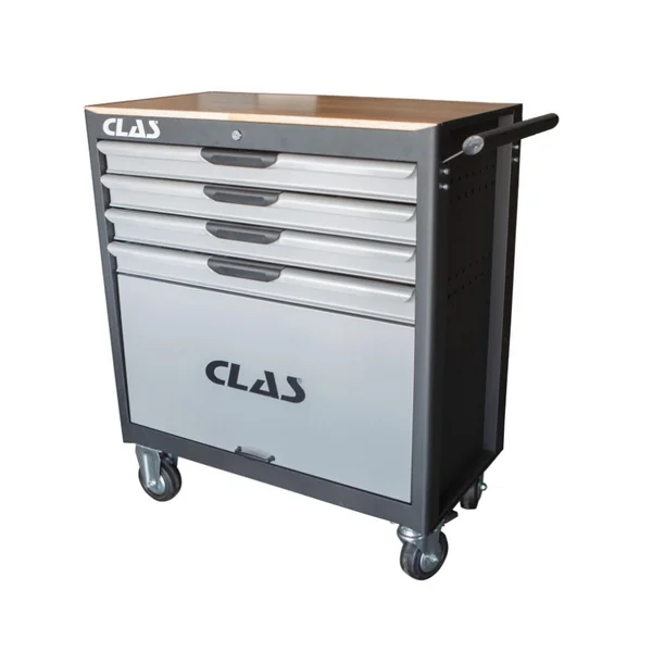 Servante Atelier 4 Tiroirs + Caisson - 214 Outils Inclus