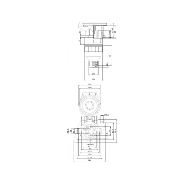 Socle EBS 7 Broches à Vis 24V - NON ADR