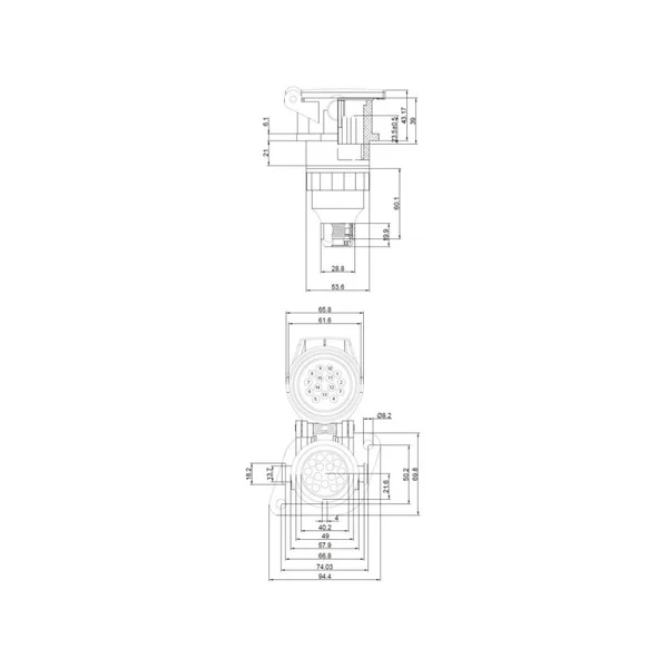 Socle Poids Lourds 15 Broches (Non ADR) – 24V