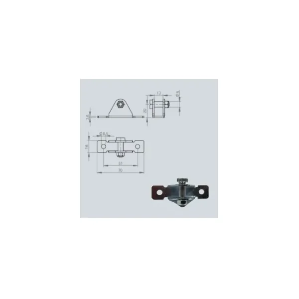 Support Inox type U pour chape à œil - 8 mm