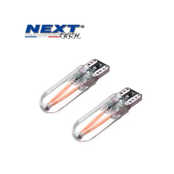 T10 W5W veilleuses LED filaments rouge - Next-Tech®