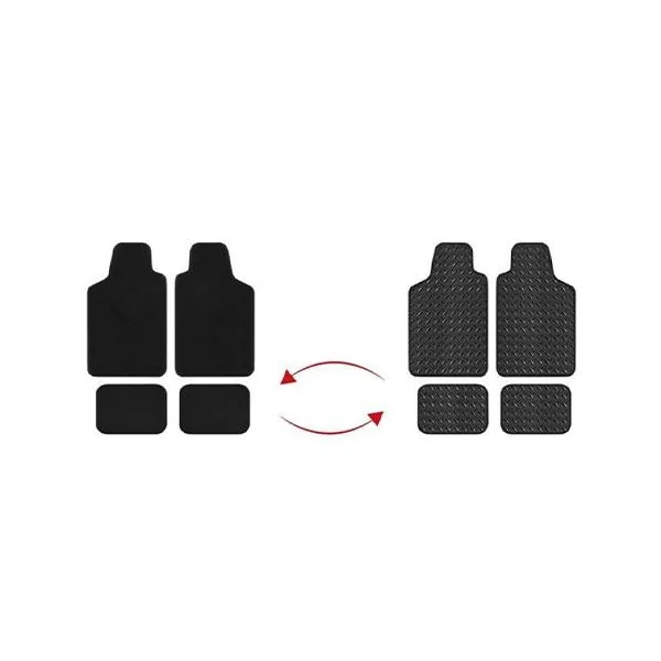Tapis rectangle moquette noir - Customagic