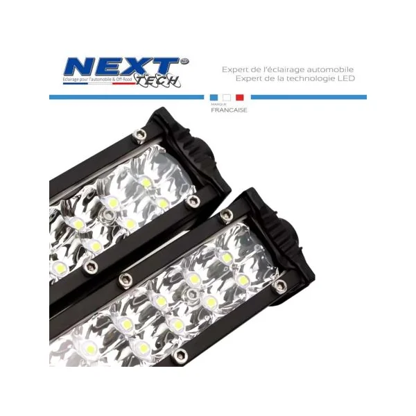 Tête de fourche universelle triple rangées LED pour moto