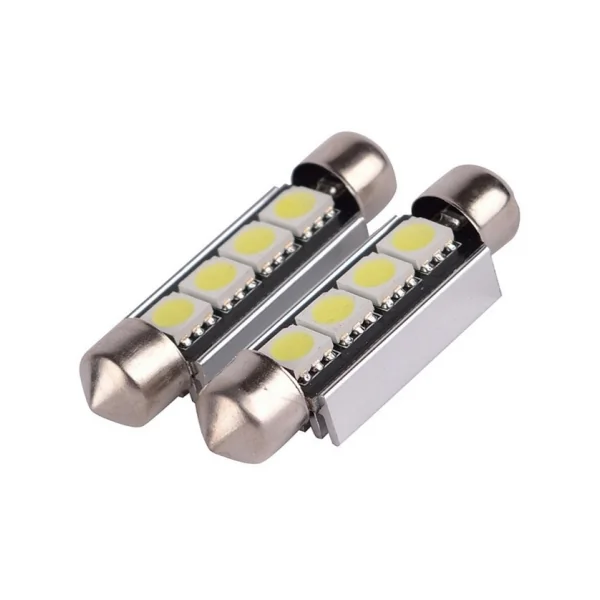 Veilleuses ampoules navette C10W à 4 Leds CANBUS