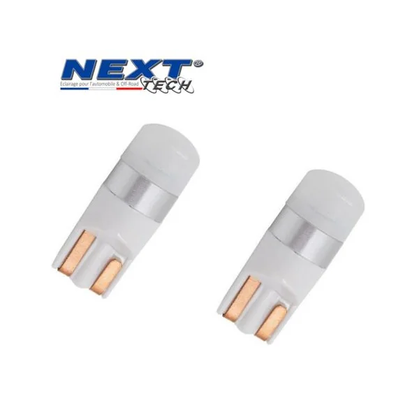 Veilleuses LED T10 W5W - Next-Tech - blanc neutre