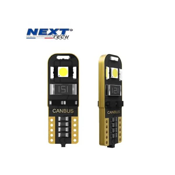Veilleuses plates T10 W5W 12V non polarisés Canbus nouvelle génération