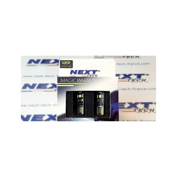 Veilleuses plates T10 W5W 12V non polarisés Canbus nouvelle génération