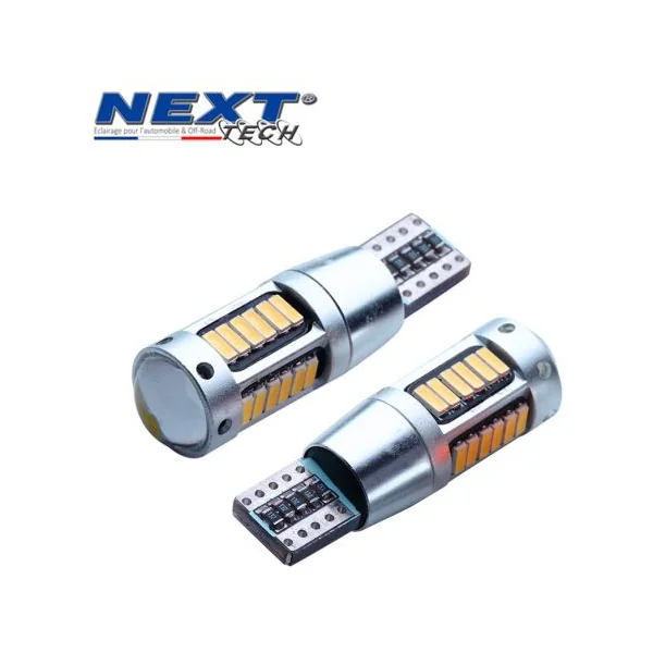 W5W T10 LED haut de gamme CANBUS anti erreur - Orange