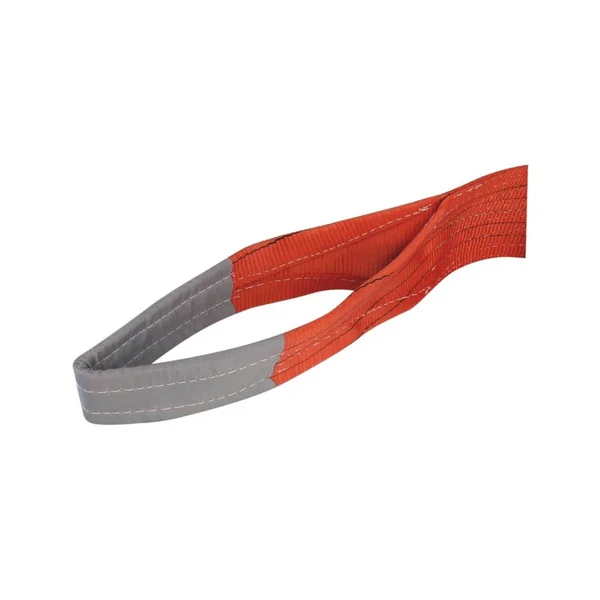 Élingue plate avec boucles 5T – 4 m rouge, largeur 150 mm